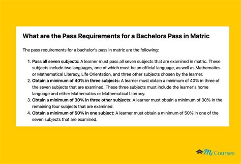 lv pass|grade 12 bachelor pass requirements.